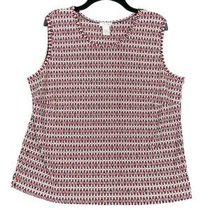 DressBarn Blouse Sleeveless Top‎ Size 18/20 Office Career Vintage Y2K Retro Mod